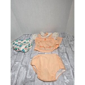 Vintage Cotton Candy Baby Dress/pants From Cabbage Patch Soft Sculpture Doll